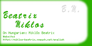 beatrix miklos business card
